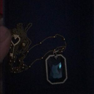 Blue Swarovski Crystal Good Adjustable Necklace